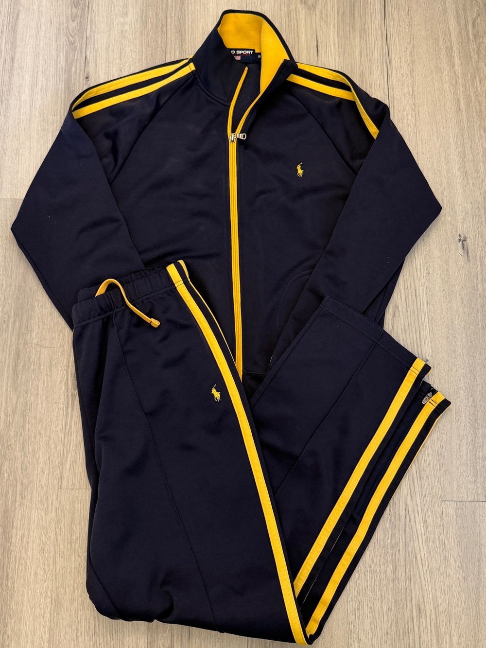 Polo Sport Track Suit Navy and Yellow